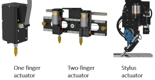 Figure 10 Different actuator types